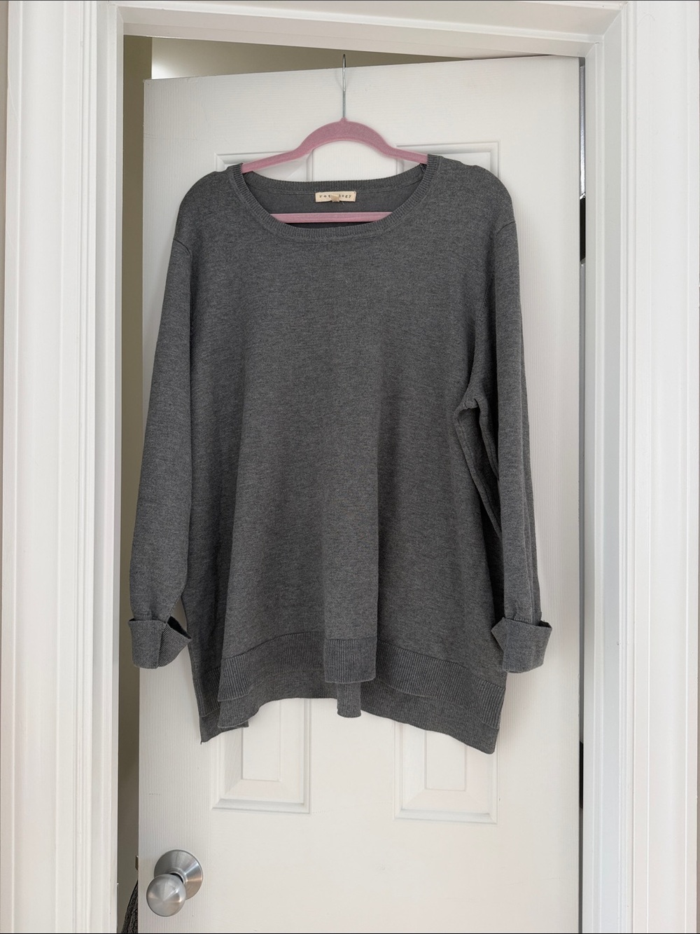 Relaxed Crewneck Sweater - Dark Gray